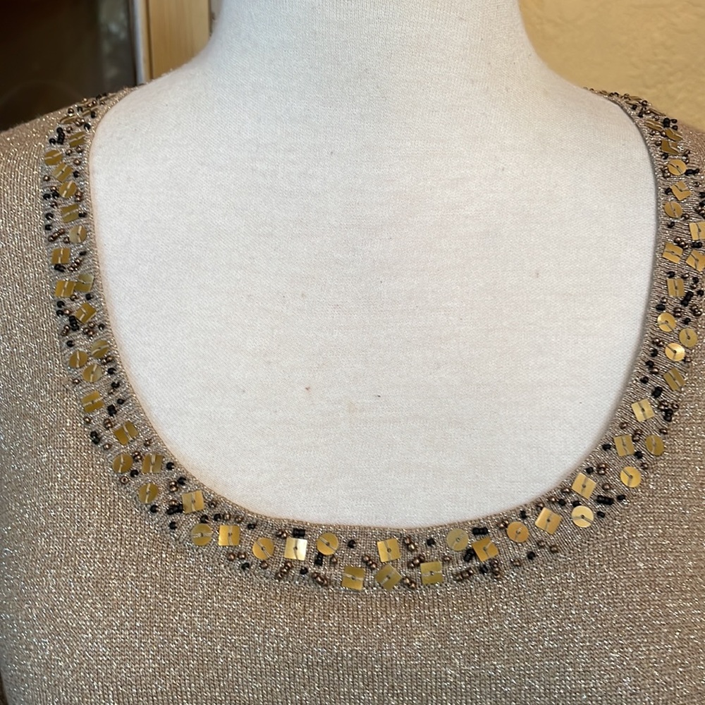 Chicos Sequins Mimic Leopard Print - image 1